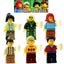 AIP3-1—AIP3-6 Phantom Ninja Casual Wear Series Minifigures