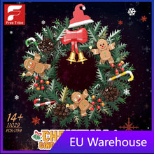 (Ship from European warehouse)1159 pcs Free Tribe 11029 Christmas Gingerbread Werath with original box
