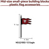 Q1002-9-Q1002-16 Medieval Red Dragon, Griffin, and Bull Heraldic Flags for a Castle minifigures