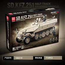 714pcs QUANGUAN 100319 SD.KFZ.251 HALF-TRACK ARMORED VEHICLE