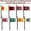 Q1002-9-Q1002-16 Medieval Red Dragon, Griffin, and Bull Heraldic Flags for a Castle minifigures
