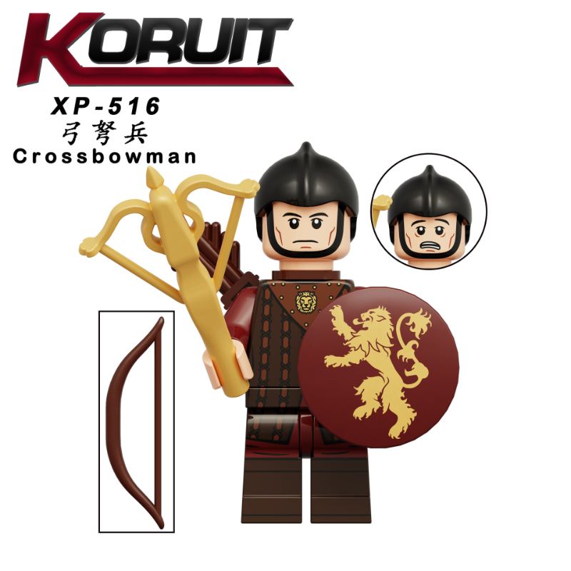  騎馬武者の皿 KT1068 Medieval Roman Soldiers Series Crossbowmen Minifigures