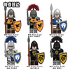 N845-850 Castle Faction Series: Knights of the Raven, White Horse, and Black Snake Minifigures