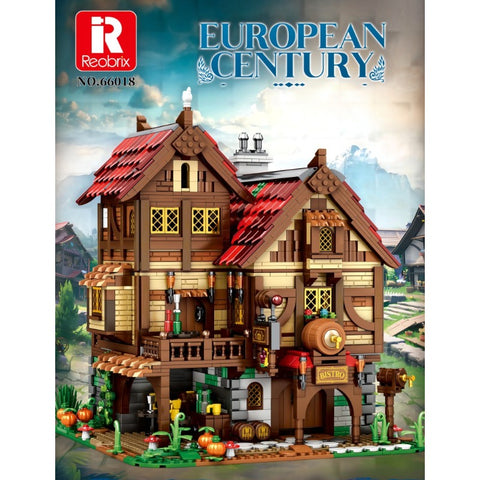 2831PCS Reobrix 66018 Medieval Tavern