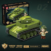 879pcs QUANGUAN 100294 British-American tank series：LVT(A)1 AMPHIBIOUS TANK,"STUART" LIGHT TANK,SHERMAN "FIREFLY" MEDIUM TANK,"VALENTINE" MK I LIGHT TANK