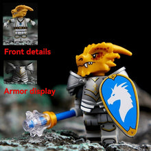 Dragon Knight Full set of minifigures Golden Knight Blue Knight Red Knight