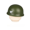 WWII US Army Officer Soldier Minifigure Helmet Weapon 5PCS