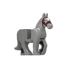 Ancient warhorses Light gray beige warhorse Minifigures