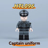 HTL095-096 World War II Private Secretary Brigade Captain Uniform Minifigures