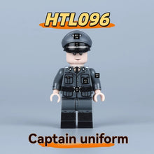 HTL095-096 World War II Private Secretary Brigade Captain Uniform Minifigures