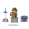 1012pcs Zelda（8-Bit Link、Master Sword、Hylian Shield）