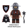 AH017-020 medieval military castle wolf cavalry soldier Minifigures