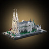 (Gobricks version) 843pcs MOC-214496 St. Patrick's Cathedral 1:800