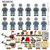 M8181 M8114 Eighth Route Army Carriage Machine Gun Minifigures