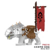 P8019-8022 Medieval series orc mount wolf with flag Minifigures