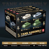 850 pcs QUANGUAN 100293 German-Soviet tank series: Tiger tank, Panther medium tank, KV-1 heavy tank, KV-2 heavy tank