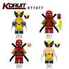 KT1077 Super heroes series Deadpool & Wolverine minifigures