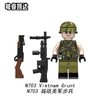 N701-706 Vietnam War series: US troops and Vietnamese infantry minifigures