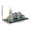 (Gobricks version) 843pcs MOC-214496 St. Patrick's Cathedral 1:800