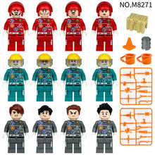 M8271 LaFa Racing Team Car Maintenance Minifigures