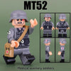 MT52-55 World War II Army Mountain Hunter Corporal, Medic Soldier Minifigures
