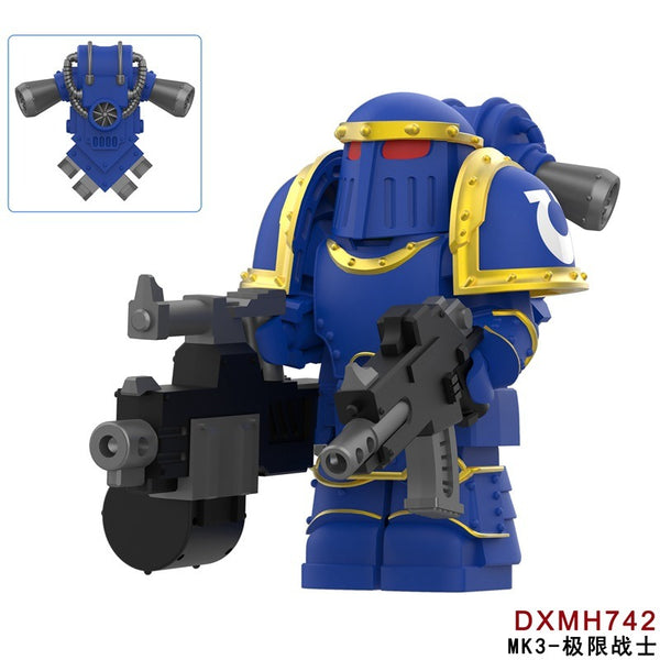 DXMH741-744 Warhammer MK3 Armor Extreme Warrior Minifigures – Joy