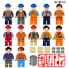 M8123 M1815 M8103 M8064 M1816 Urban construction workers minifigures