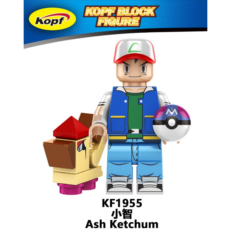 【AND A ASH】Parts Cub Teddy KF6189 Pokémon Pikachu Ash Minifigures – Joy Bricks