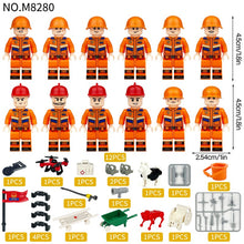 M8280 Firefighting and Disaster Relief Team Minifigures