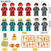 M8271 LaFa Racing Team Car Maintenance Minifigures
