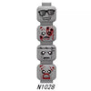 N1018-1028 Zombie head expression parts minifigure