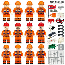 M8280 Firefighting and Disaster Relief Team Minifigures