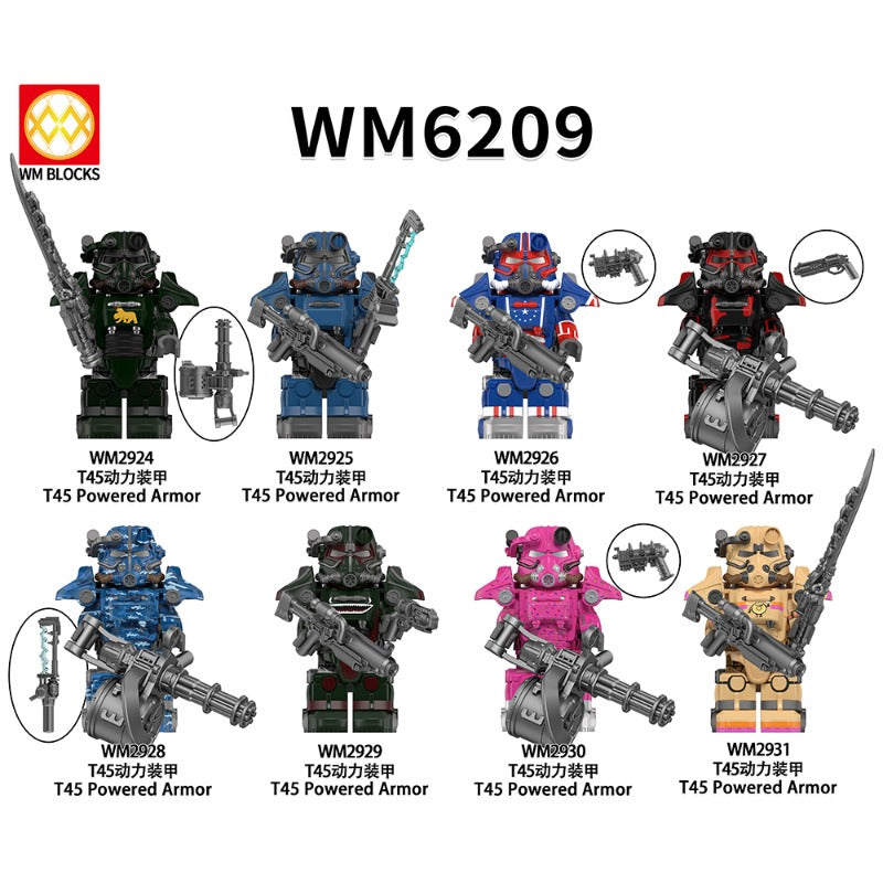 WM6209 Game Radiation T-45 Power Armor Minifigures – Joy Bricks