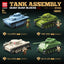 879pcs QUANGUAN 100294 British-American tank series：LVT(A)1 AMPHIBIOUS TANK,
