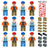 M8123 M1815 M8103 M8064 M1816 Urban construction workers minifigures