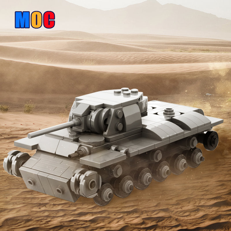 (Gobricks version)MOC-141990 LEGO WW2 KV-1 Soviet Heavy Tank