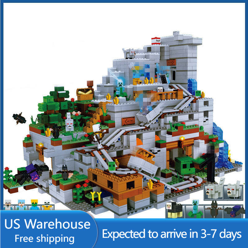 Ship from US warehouse) 2688PCS Minecraft The Mountain Cave