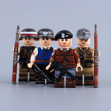 MTZ055-MTZ058 WWII Polish soldier commander in military camouflage Minifigures