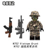 N701-706 Vietnam War series: US troops and Vietnamese infantry minifigures