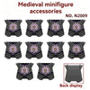 10pcs N2007-2010 medieval castle knight armor minifigures accessories