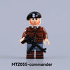 MTZ055-MTZ058 WWII Polish soldier commander in military camouflage Minifigures