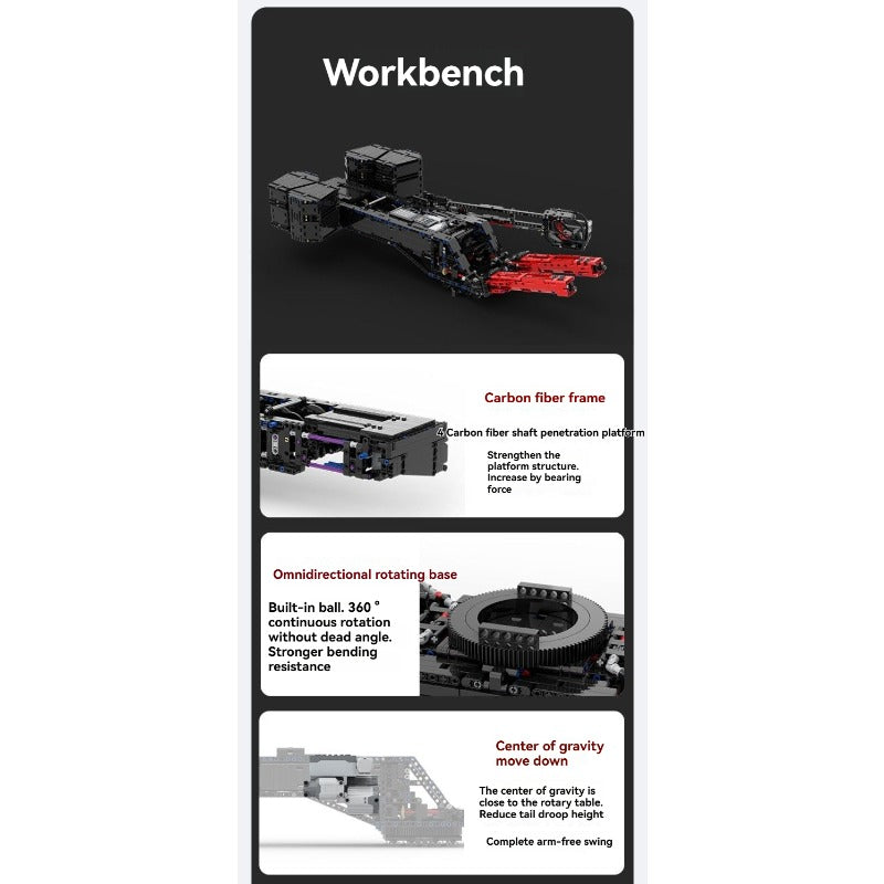 Ubricks E1001 2026 5V Liebherr Ltm11200 Mobiele Kraan Model Afstandsbediening Moc 10400 PCS - Afbeelding 11