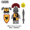 N845-850 Castle Faction Series: Knights of the Raven, White Horse, and Black Snake Minifigures