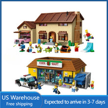 (Ship from US warehouse) The Simpsons House(2523pcs)  and The Simpsons KWIK-E-MART(2218pcs)  71016 71006