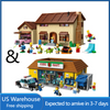 (Ship from US warehouse) The Simpsons House(2523pcs)  and The Simpsons KWIK-E-MART(2218pcs)  71016 71006