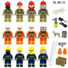 M8253 M8120 80529A Blue Sky Fire and Rescue Team Minifigures