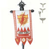 PJD90-105 medieval legion accessories flags Minifigures