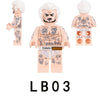 LB01-LB03 Classic Old Flower Trendy Brand Black Gang Tattoo Minifigures