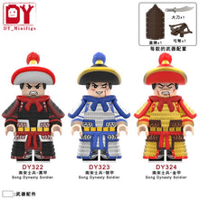 DY322-324 Southern Song Dynasty Soldier Black Gold and Silver Armor Minifigures