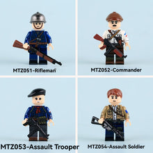 MTZ051-MTZ054 World War II French military personnel Minifigures